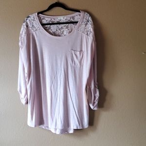 3/4 length sleeve fancy tee